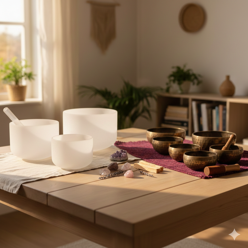 Crystal vs. Tibetan Singing Bowls: The Complete Comparison Guide